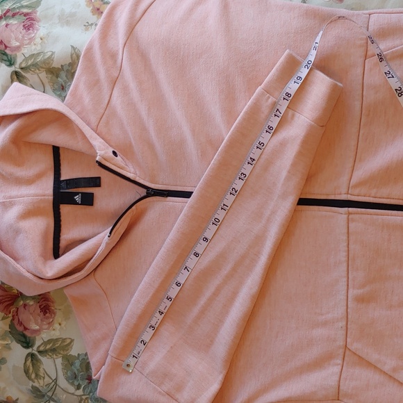 Adidas Men's Pink Full Zipper Hooded Sweatshirt Jacket size Large - Picture 16 of 17